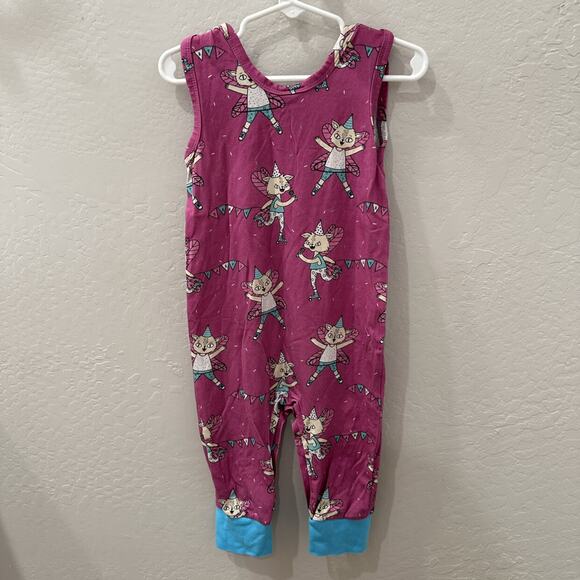Raspberry Republic Pink Fairy Cats Dungarees Romper - Picture 6 of 8